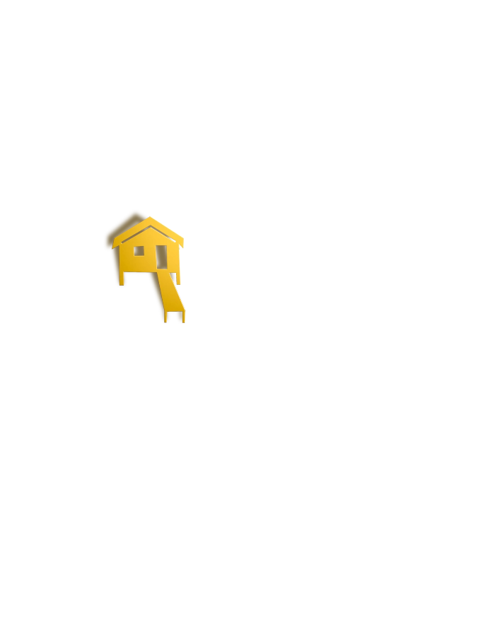 ilustração de casa com rampa em frente à porta na cor amarela